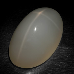 Pedra da lua estrela branco natural 18,99ct, corte oval, translúcido