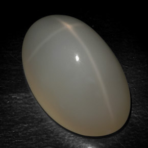Pedra da lua estrela branco natural 18,99ct, corte oval, translúcido