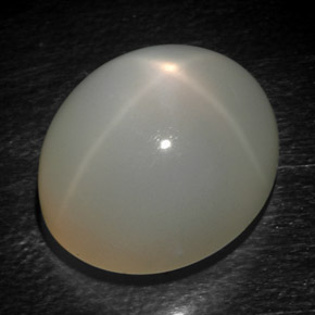 Pedra da lua estrela cinza natural 15,93ct, corte oval, translúcido