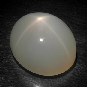 Pedra da lua estrela cinza natural 15,93ct, corte oval, translúcido