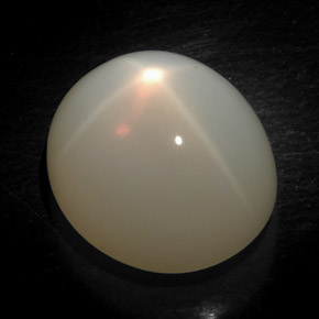 Pedra da Lua Estrela Leite branco Natural 16.47ct, Transparente, Transparente/Translúcido