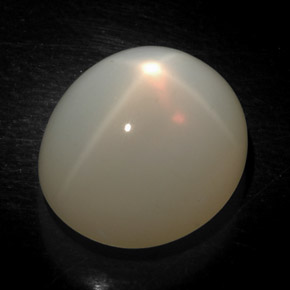Pedra da Lua Estrela Leite branco Natural 16.47ct, Transparente, Transparente/Translúcido