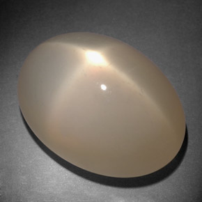 Pedra da lua estrela creme natural 28,08ct, transparente, transparente/translúcido