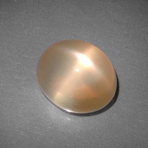 Pedra da lua estrela laranja natural 6,83ct, transparente, transparente/translúcido