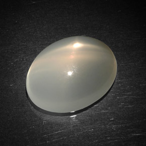 Pedra da lua estrela creme natural 5,98ct, transparente, transparente/translúcido