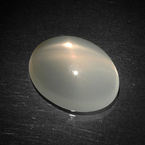 Pedra da lua estrela creme natural 5,98ct, transparente, transparente/translúcido