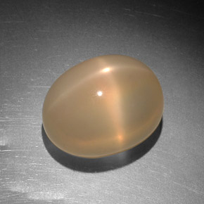 Pedra da lua estrela laranja natural 9,14ct, transparente, transparente/translúcido
