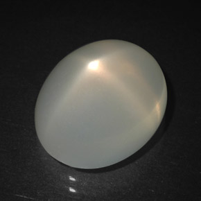 Pedra da lua estrela creme natural 6,90ct, transparente, transparente/translúcido