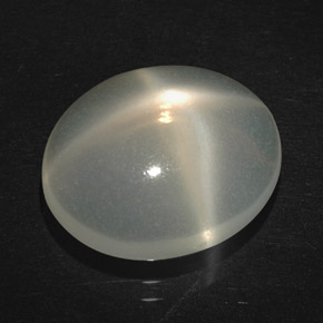 Pedra da lua estrela creme natural 4,43ct, transparente, transparente/translúcido