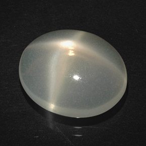 Pedra da lua estrela creme natural 4,43ct, transparente, transparente/translúcido