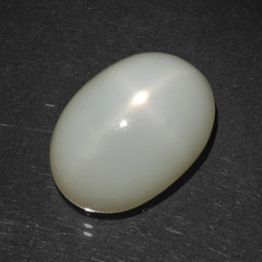 Pedra da lua estrela creme natural 11,08ct, corte oval, translúcido