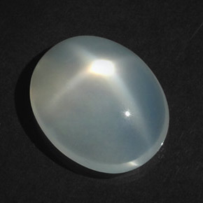 Pedra da lua estrela branco natural 8,36ct, corte oval, transparente