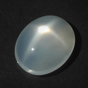 Pedra da lua estrela branco natural 8,36ct, corte oval, transparente