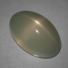 Pedra da lua estrela cinza natural 17,69ct, corte oval, translúcido