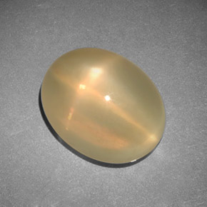 Pedra da lua estrela creme natural 11,52ct, transparente, transparente/translúcido