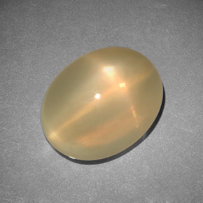 Pedra da lua estrela creme natural 11,52ct, transparente, transparente/translúcido
