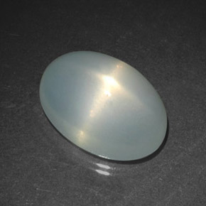 Pedra da lua estrela branco natural 9,84ct, transparente, transparente/translúcido