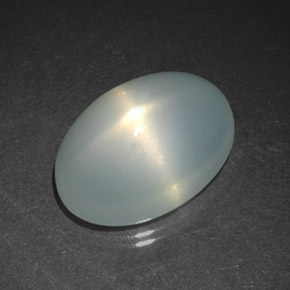 Pedra da lua estrela branco natural 9,84ct, transparente, transparente/translúcido