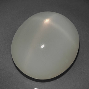 Pedra da lua estrela creme natural 13,78ct, transparente, transparente/translúcido