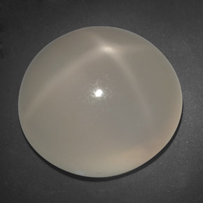 Pedra da lua estrela creme natural 20,74ct, transparente, transparente/translúcido