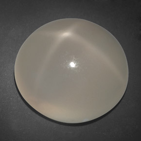 Pedra da lua estrela creme natural 20,74ct, transparente, transparente/translúcido
