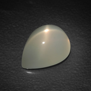 Pedra da Lua Estrela Leite branco Natural 5.95ct, Transparente, Transparente/Translúcido
