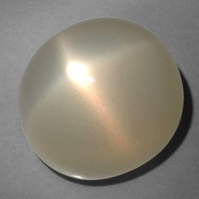 Pedra da lua estrela creme natural 21,67ct, transparente, transparente/translúcido