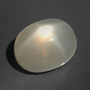 Pedra da lua estrela creme natural 16,60ct, transparente, transparente/translúcido