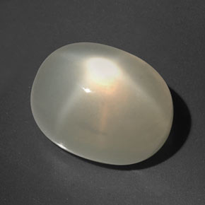 Pedra da lua estrela creme natural 16,60ct, transparente, transparente/translúcido