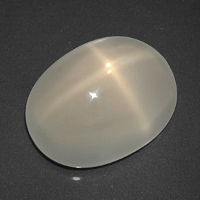 Pedra da lua estrela creme natural 3,75ct, transparente, transparente/translúcido