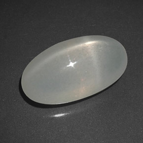 Pedra da lua estrela branco natural 5,58ct, transparente, transparente/translúcido