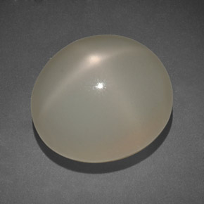 Pedra da lua estrela creme natural 14,00ct, transparente, transparente/translúcido