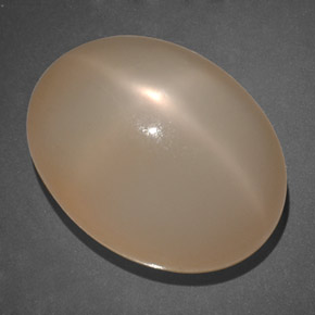 Pedra da lua estrela laranja natural 19,69ct, transparente, transparente/translúcido