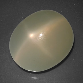 Pedra da lua estrela creme natural 9,57ct, transparente, transparente/translúcido