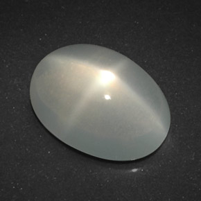 Pedra da lua estrela branco natural 4,64ct, corte oval, transparente