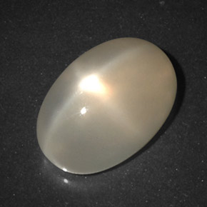 Pedra da lua estrela laranja natural 5,54ct, transparente, transparente/translúcido