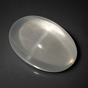 Pedra da Lua Estrela Branco Natural 6.09ct, Corte Oval, Transparente