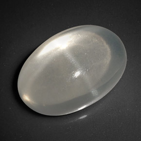 Pedra da Lua Estrela Branco Natural 6.09ct, Corte Oval, Transparente