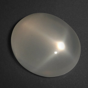 Pedra da lua estrela branco natural 4,43ct, corte oval, transparente