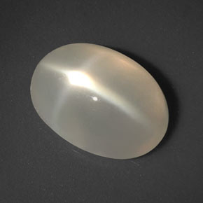 Pedra da lua estrela creme natural 3,39ct, transparente, transparente/translúcido