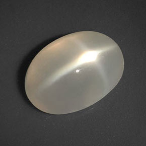 Pedra da lua estrela creme natural 3,39ct, transparente, transparente/translúcido