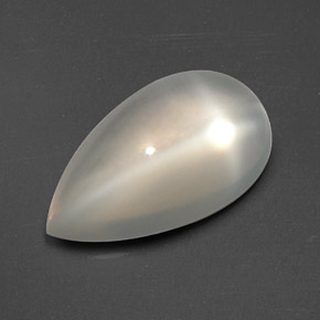 Pedra da lua estrela creme natural 3,34ct, transparente, transparente/translúcido