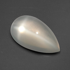 Pedra da lua estrela creme natural 3,34ct, transparente, transparente/translúcido