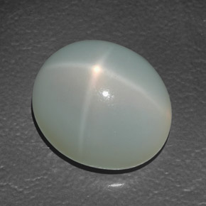 Pedra da lua estrela creme natural 13,88ct, transparente, transparente/translúcido