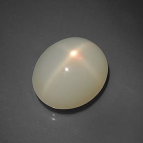 Pedra da lua estrela branco natural 16,96ct, corte oval, translúcido