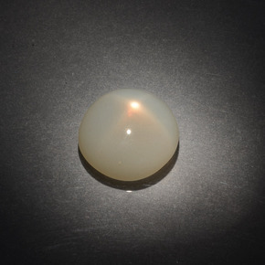 Pedra da lua estrela creme natural 9,61ct, corte redondo, transparente