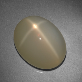 Pedra da lua estrela creme natural 13,92ct, corte oval, translúcido