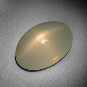 Pedra da lua estrela creme natural 10,15ct, corte oval, translúcido