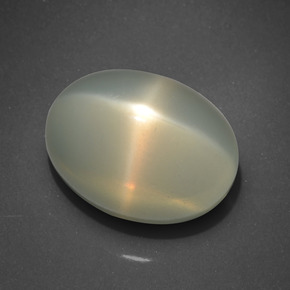 Pedra da lua estrela creme natural 17,37ct, corte oval, translúcido