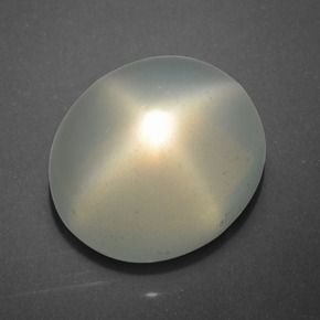 Pedra da lua estrela creme natural 16,52ct, corte oval, translúcido